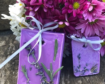 Set, fragrance pendant soy wax LAVENDER two pieces, handmade