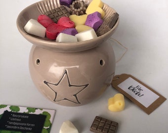 Wax melter, aroma lamp, gift set with scented melts