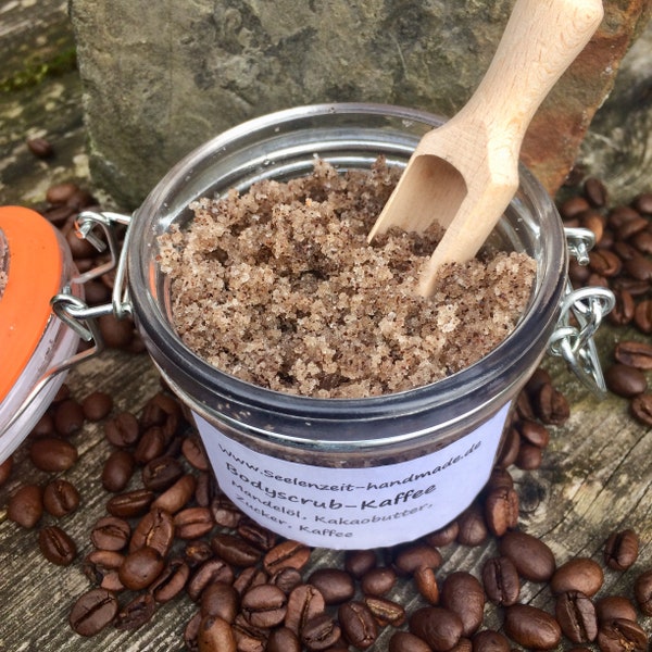 NATUR Kaffee Peeling, Body Scrub, Mandelöl, Kakaobutter, Zuckerpeeling