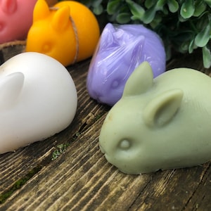 Bunny soap, 3 pieces, natural soap many types, EASTER, Easter bunny image 1
