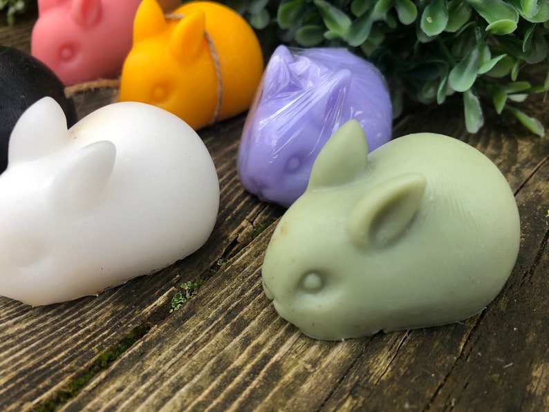 Bunny soap, 3 pieces, natural soap many types, EASTER, Easter bunny image 1