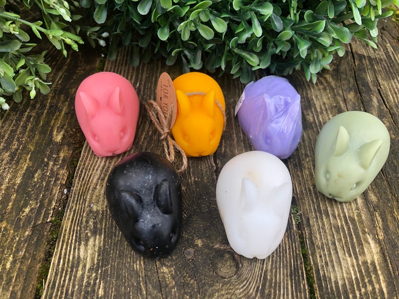 Bunny soap, 3 pieces, natural soap many types, EASTER, Easter bunny image 3