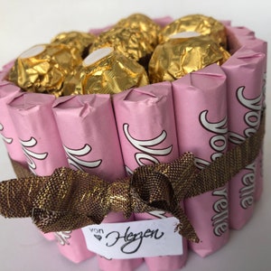 PRALINENTORTE wedding, birthday, pink gold, yogurette, Rocher