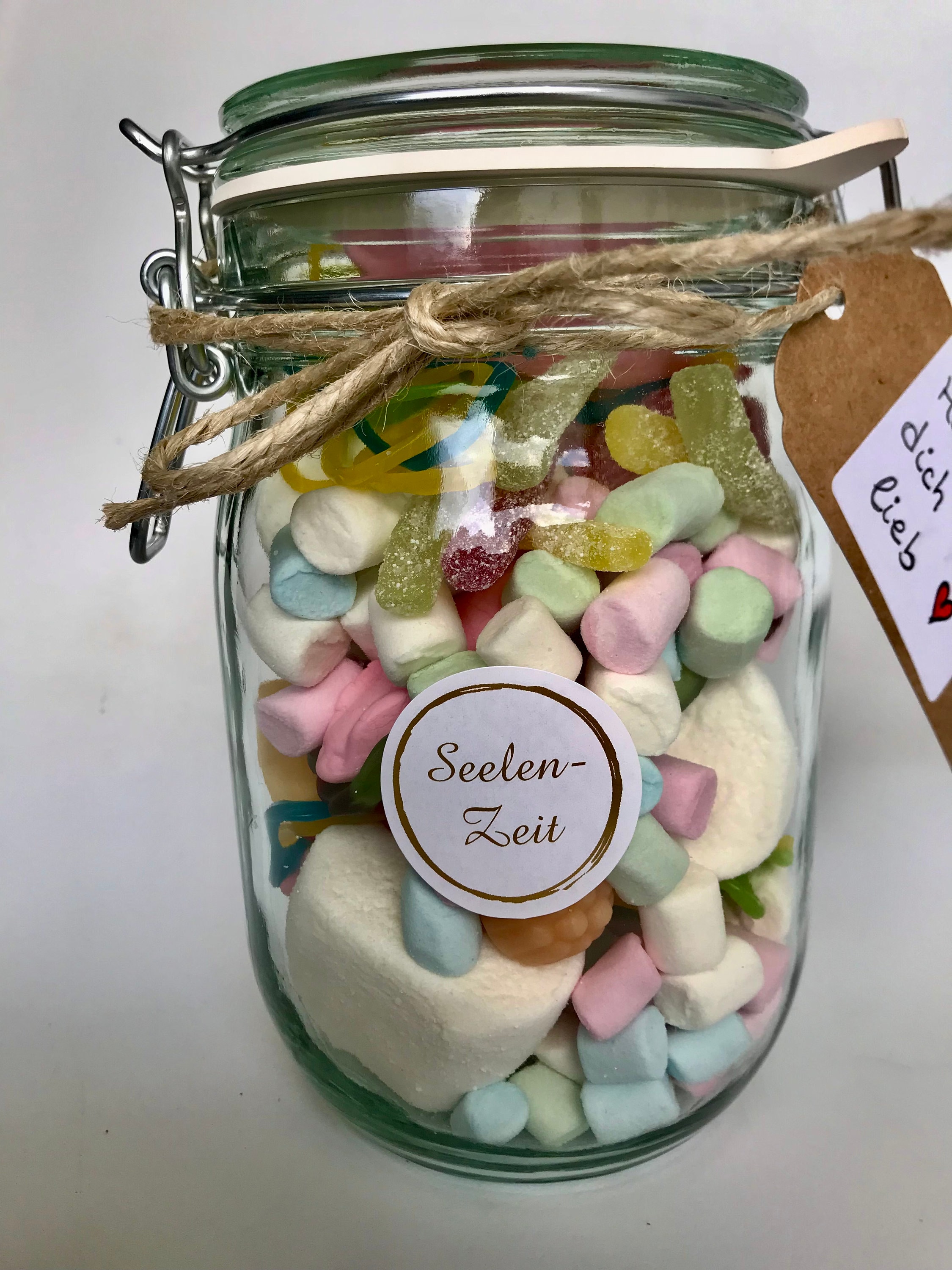 Süßes im Glas, Geschenk, for you, 1 Liter Glas, XL