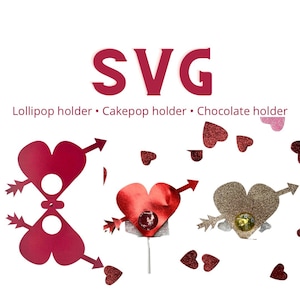 Heart Sucker Lollipop Holder SVG | Chocolate Holder SVG | Lindor Holder | Valentine Treat Holder | Class Gift SVF