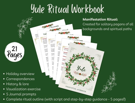 Yule Ritual Workbook, Winter Solstice Ritual For Solitary.