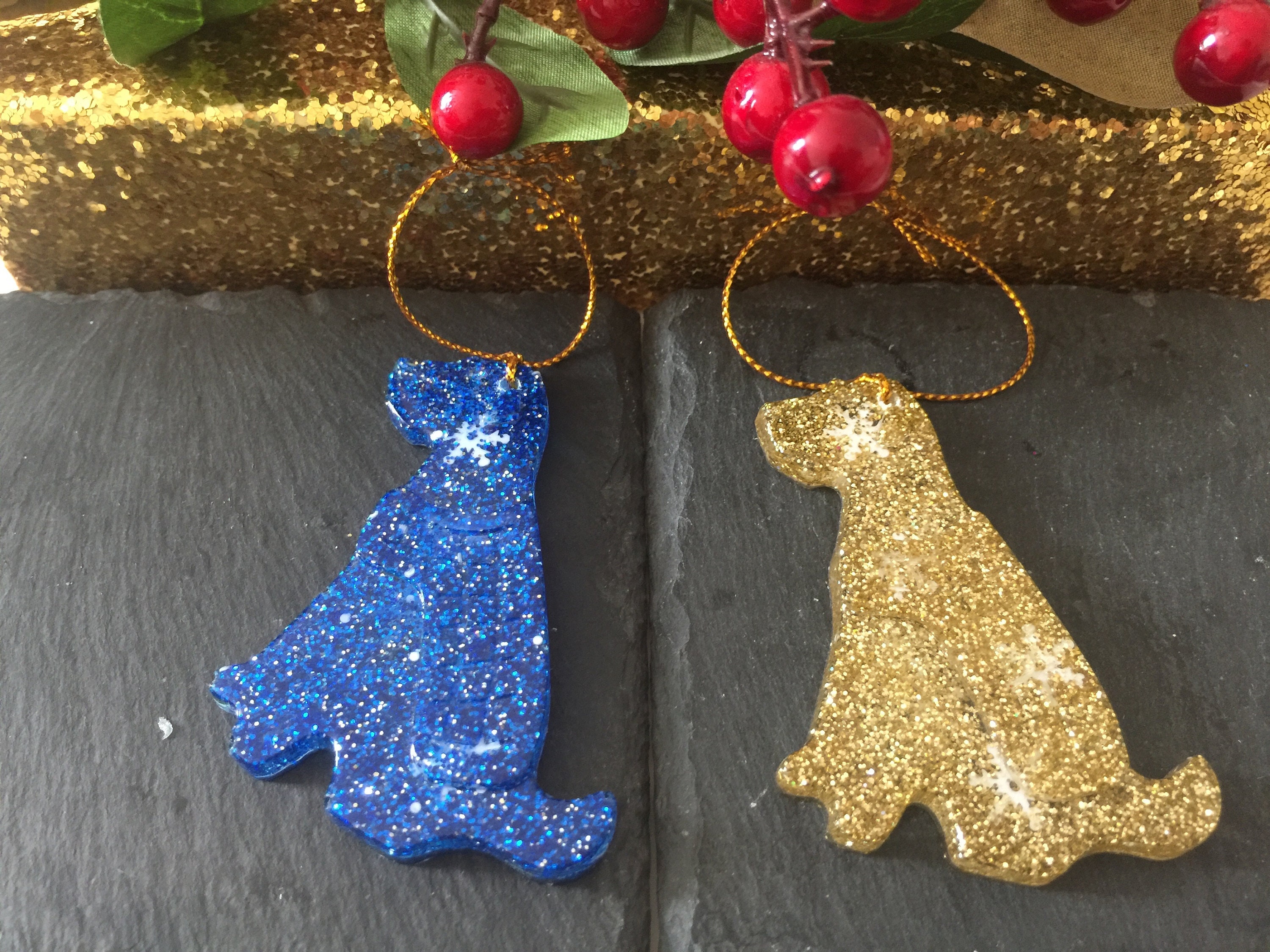 Various Dog Breed Christmas Tree Decorations Donation to the Etsy