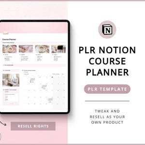Planejador de Cursos Online - Modelo PLR para Notion - Criador de Cursos - Planejador de Produtos Digitais - Direitos de Revenda