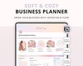 Cozy Business Planner Notion Template - Digital Business Organizer for Entrepreneurs - Aesthetic Notion Business Hub