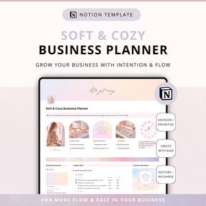 Modèle notion de planificateur d'affaires doux et confortable - Organiseur numérique pour entrepreneurs - Business Hub