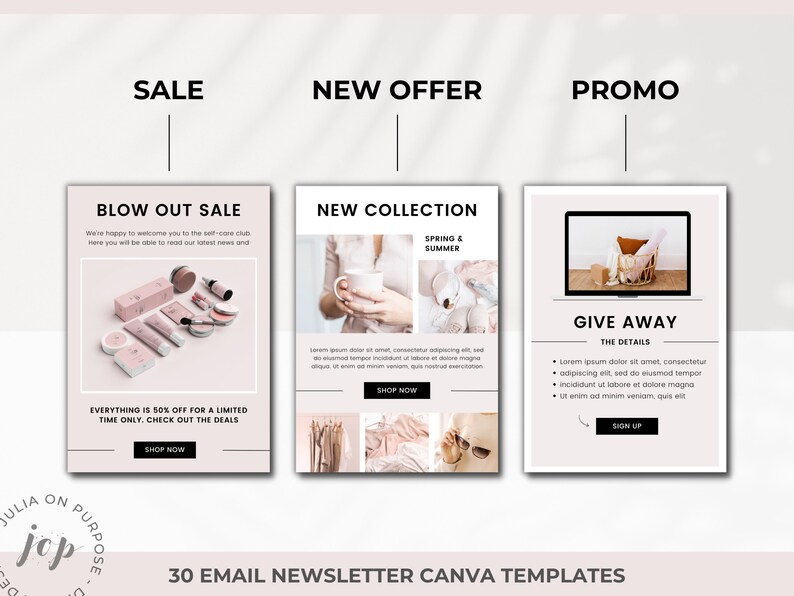 Email Marketing Canva Template Bundle Newsletter Canva Etsy