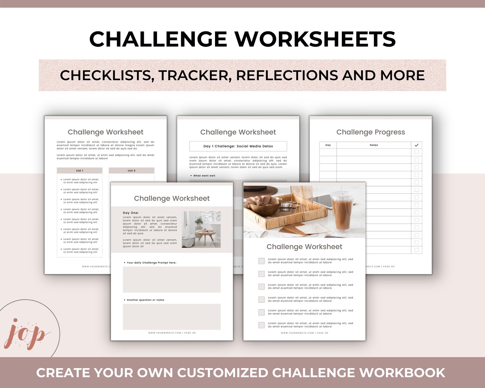 Wellness Challenge Workbook Template Lead Magnet Template | Etsy