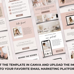 Coach Email Marketing Canva Template Bundle Newsletter Canva - Etsy
