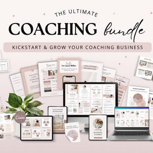 Coaching Business Canva Template Bundle, Coaching Templates, Coaching Worksheets, Life Coach, Client Onboarding Forms, Coach Session Planner