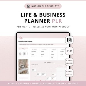 Notion Life & Business Planner Template: Resell Rights (PLR) Digital Download