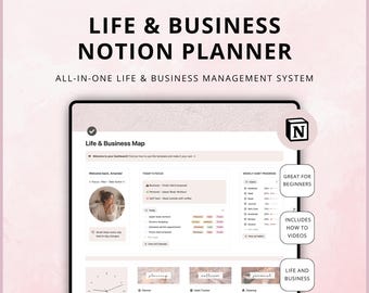 Agenda Notion Vie et Affaires : Modèle tout-en-un (Téléchargement numérique)