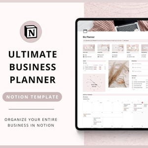 Notion Template Business Planner | Notion Dashboard Content Planner | Marketing Branding Business Finances Customer Hub | Project Management