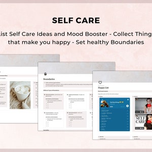Notion Template Self Care Wellness Planner Dream Life Planner Mental ...