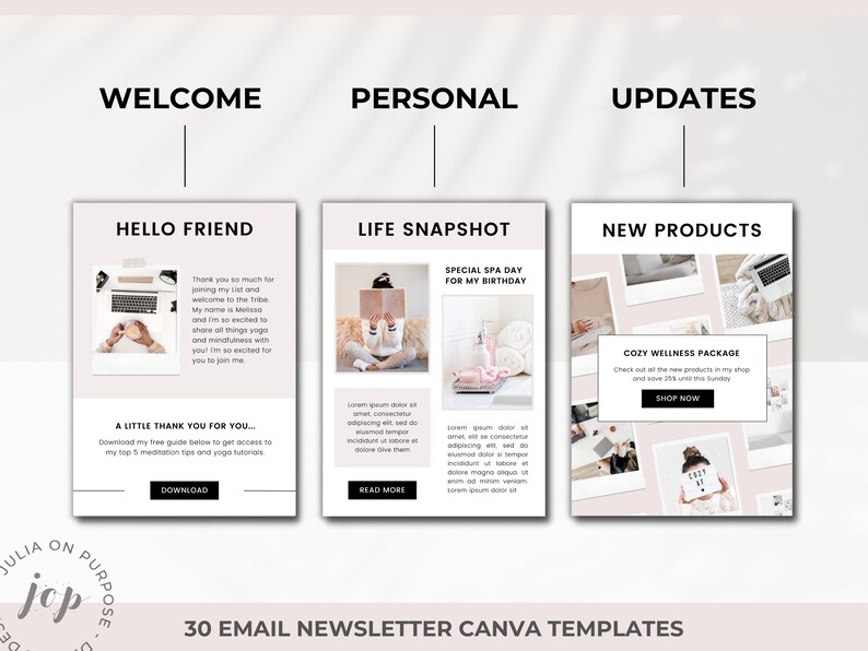 Email Marketing Canva Template Bundle Newsletter Canva Etsy
