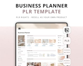 PLR Notion Business Planner Template with Resell Rights