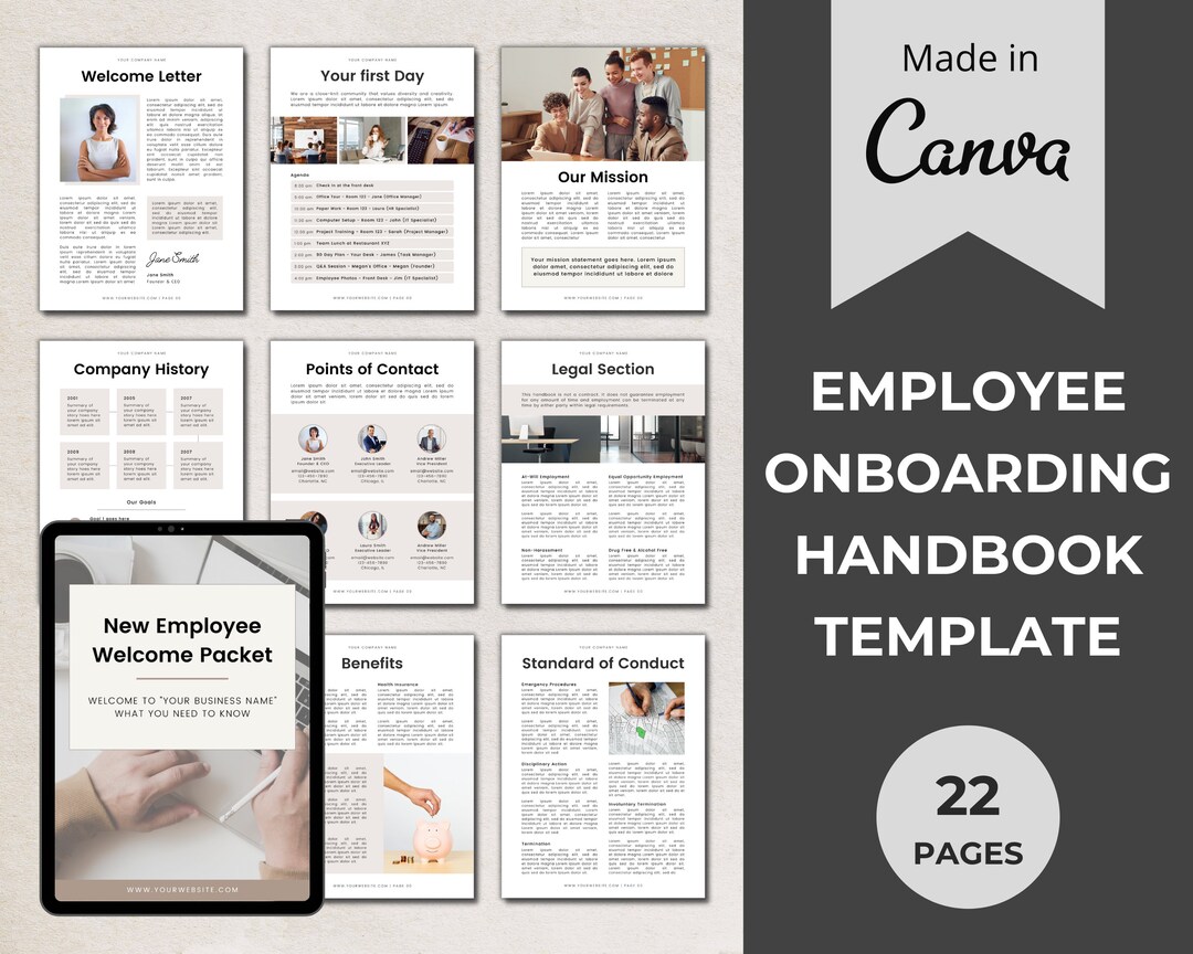 Employee Welcome Package Employee Onboarding Canva Template Editable 