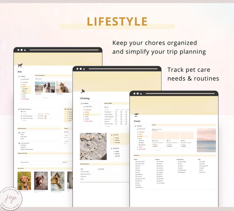 Notion ADHD Planner, Notion Template, Project Management, ADHD Life