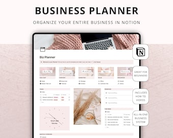 Plantilla de Notion para planificador de negocios para emprendedores online: ideal para principiantes.