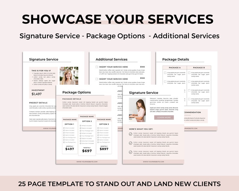 Services and Pricing Guide Canva Template Portfolio Template - Etsy