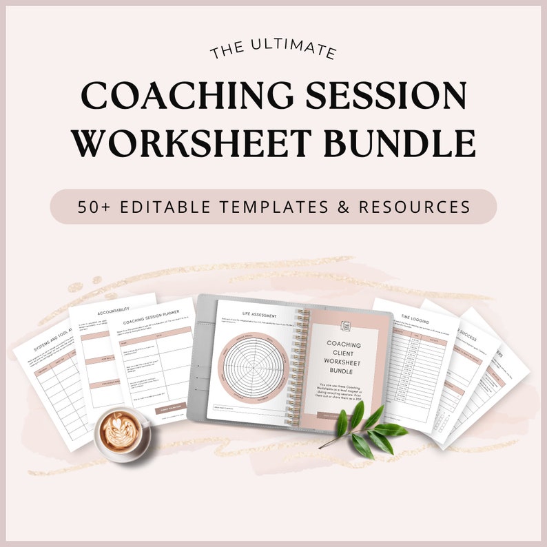 Coaching Canva Templates, Editable Workbook Template, Coaching Session ...