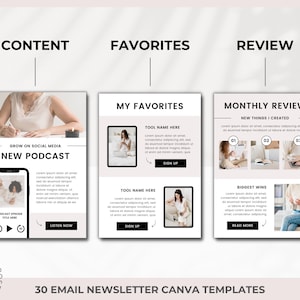 Email Marketing Canva Template Bundle Newsletter Canva Templates Sales ...