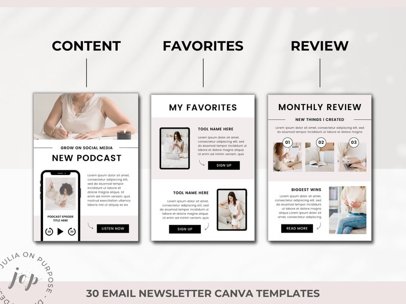 Email Marketing Canva Template Bundle Newsletter Canva Etsy