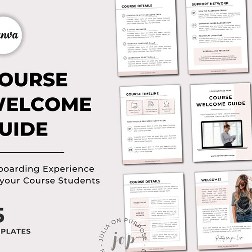 Course Onboarding Guide Canva Template Course Guide Etsy