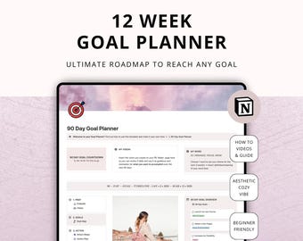 90-Day Goal Planner Notion Template: Action Plan & Habit Tracker