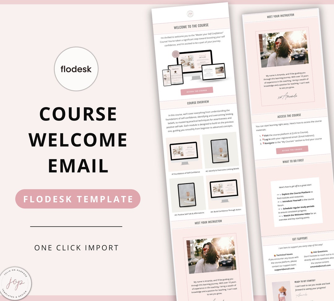 Flodesk Template, Course Onboarding Email Template, Course Welcome ...