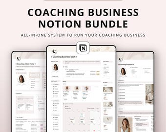 Coaching Business Planner Notion Template Client Management Notion Client Portal Coaching Proposal Notion Content Planner All In One Notion