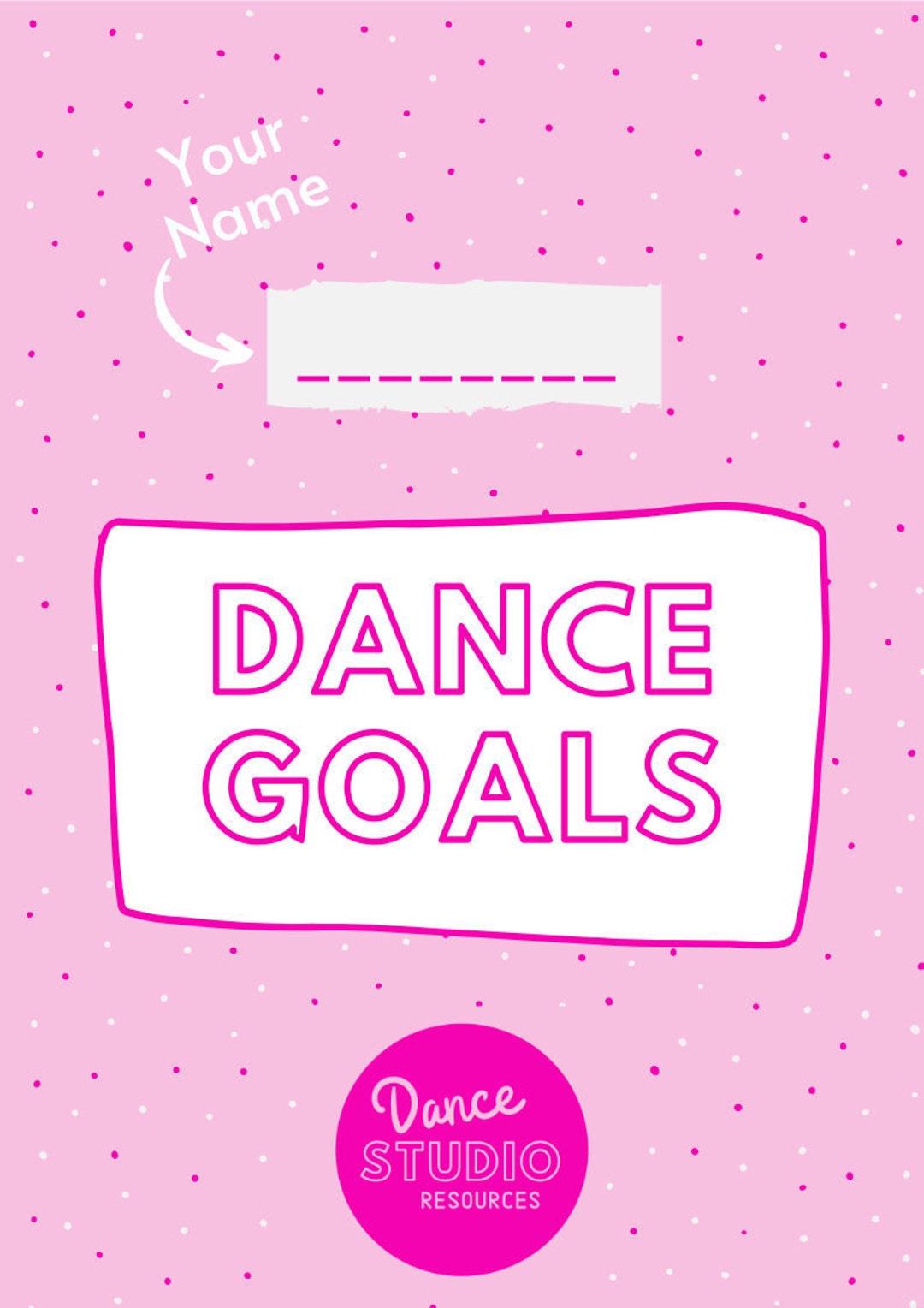PDF Printable DANCE GOALS Guide Educational Goal Setting Training