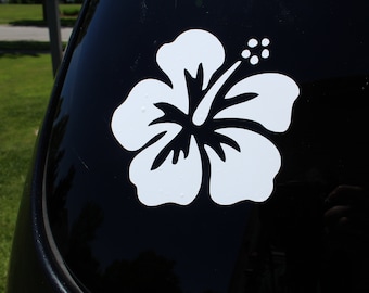 Hibiscus Hawaiian Flower Vinyl Decal Sticker Car Laptop Tumbler Planner Hibiscus Hawaiian Flower Vinyl Decal Sticker Car Laptop Tumbler Planner