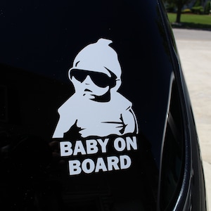 Set of 2 - 5 inch Baby On Board Vinyl Decal, Car, Window, Laptop, Quality Oracle Vinyl