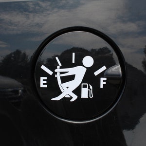 Empty Gas Tank Boy Decal, Gas-Tank Car, Window, Laptop, Quality Oracal Vinyl