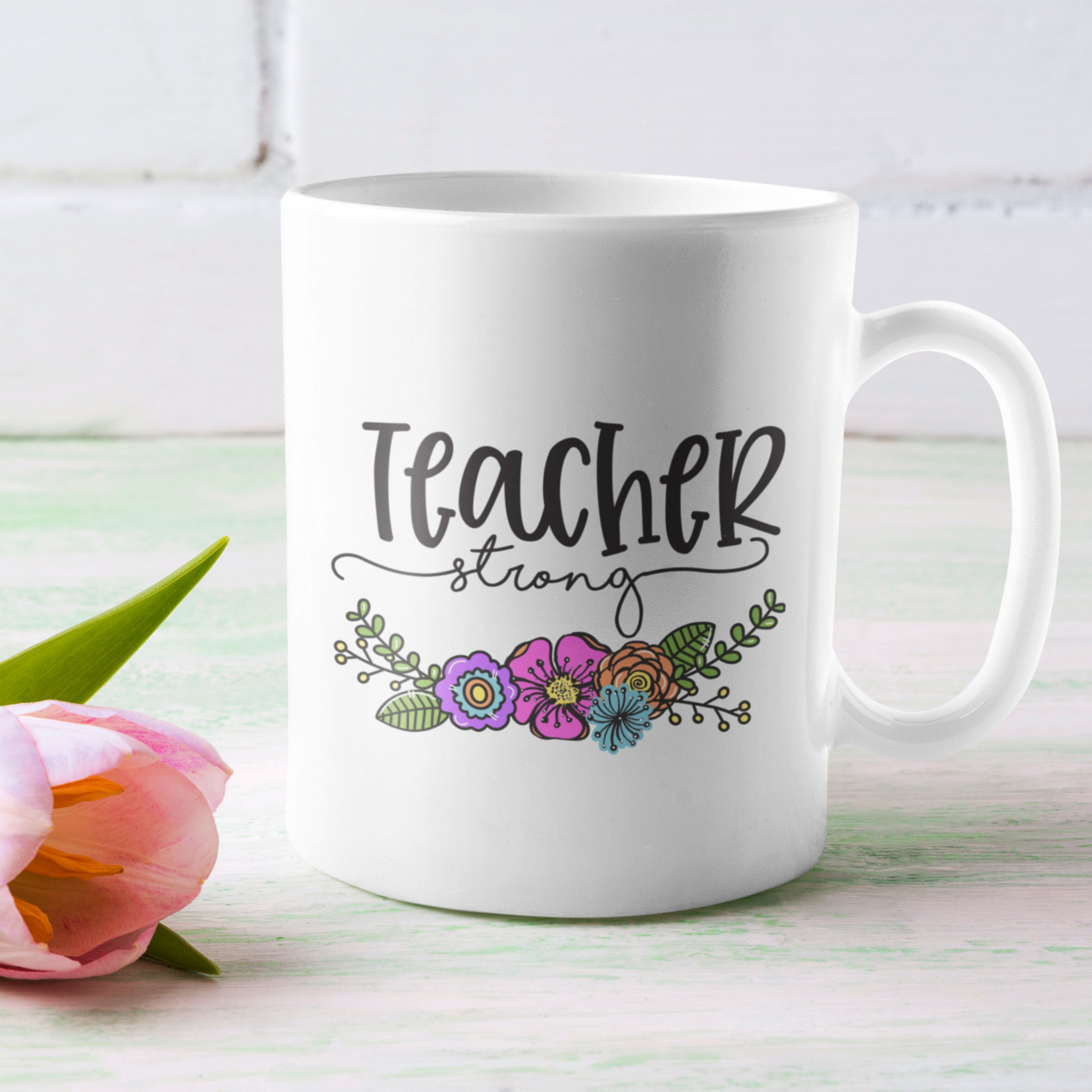 Teacher Strong Coffee Mug Tea Cup Gift for Teacher Etsy