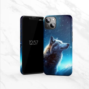 Majestic Wolf In Moonlight | Tough Cell Phone Case Accessories Apple iPhone Samsung Galaxy Google Pixel | Gift For Outdor Lovers | 2-12-16