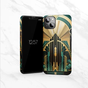 Art Deco Glamor Inspired Cell Phone Case Tough Vintage Design | iPhone Samsung Galaxy Google Pixel | Artistic, Eye Catching Cover 4-4-38