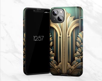 Art Deco Glamor Inspired Cell Phone Case Tough Vintage Design | iPhone Samsung Galaxy Google Pixel | Artistic, Eye Catching Cover 4-4-38