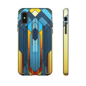 Frank lllloyd Wright inspiriert Handyhülle robustes Vintage-Design | iPhone Samsung Galaxy Google Pixel | Künstlerischer, auffälliger Cover 52-90