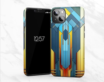 Frank Lloyd Wright Inspired Cell Phone Case Tough Vintage Design | iPhone Samsung Galaxy Google Pixel | Artistic, Eye Catching Cover 52-90
