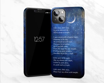 iPhone Tough Case | My Wish Upon The Little Stars ~ Originial Poem Timeless Elegance Design Perfect For Apple iPhones Cell Phone Accessories