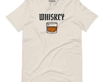 Graphic Drinking Shirt • Bourbon Glass Shirt • Scotch Gift for Men • Bar Style T-Shirt • Vintage Alcohol Design