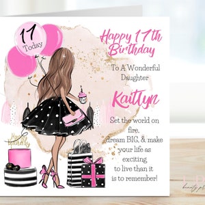 18th Birthday Card for Her Personalised Birthday Card 18th - Etsy UK