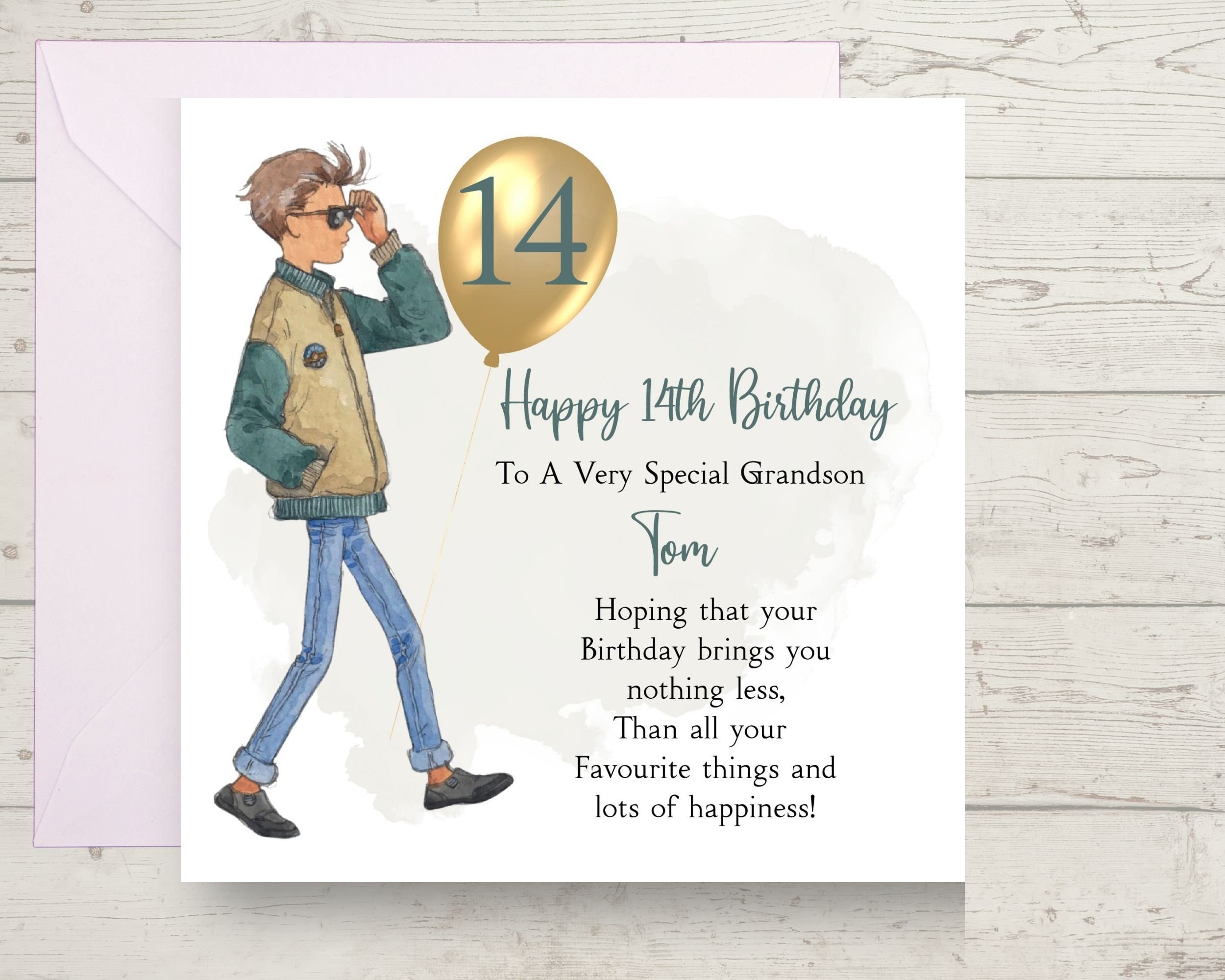 Personalised Card Boy Birthday Card Officially A Teenager | Etsy