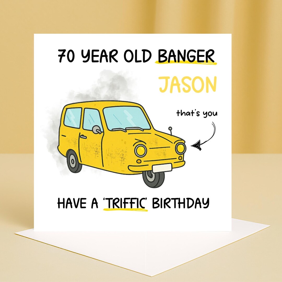 70 Year Old Banger Birthday Card, Funny 70th Birthday Card for Him ...
